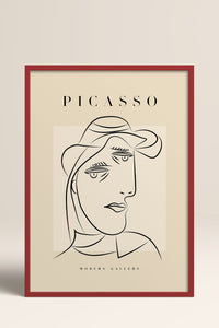 HOMEPACK Ahşap Çerçeveli Tablo Çerçeveli Poster Sanatsal Modern Duvar Dekoru PICASSO-40