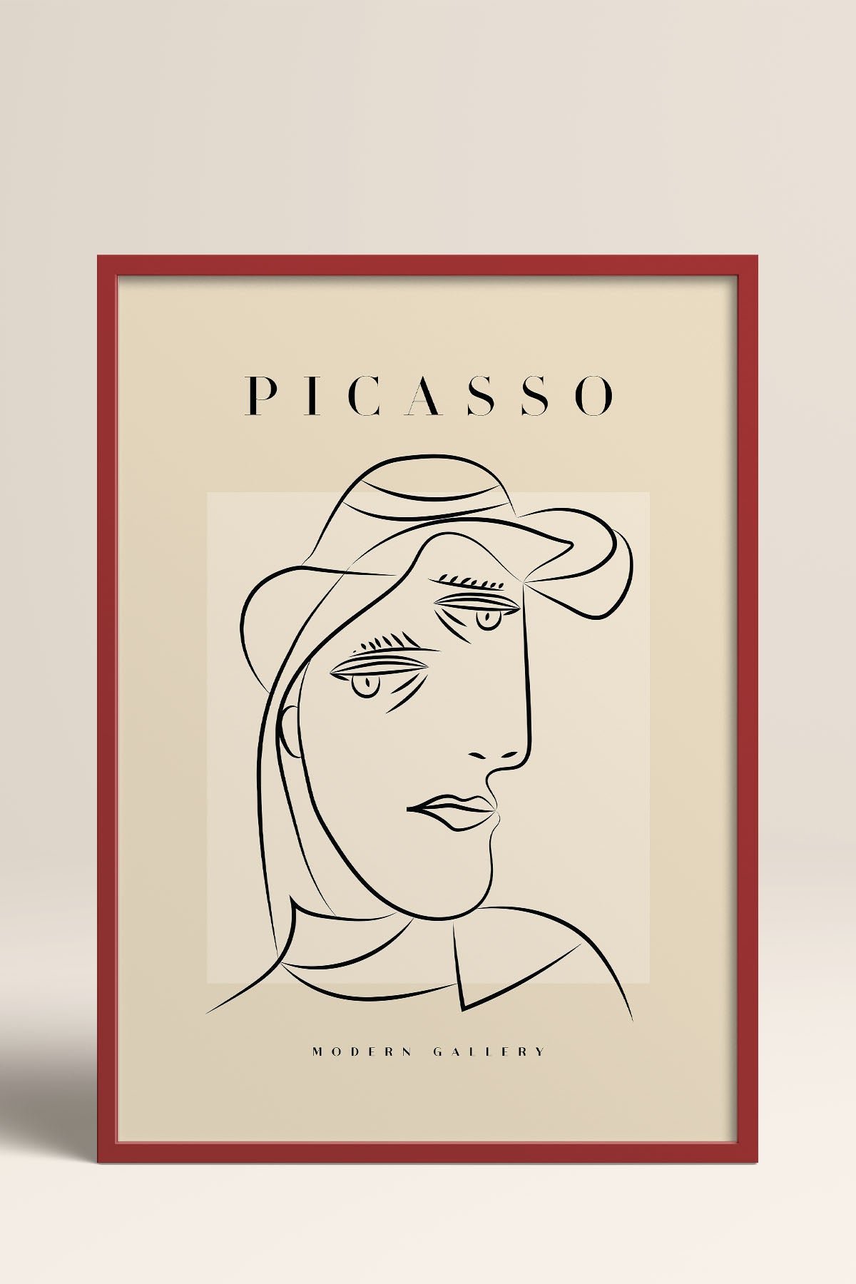 HOMEPACK Ahşap Çerçeveli Tablo Çerçeveli Poster Sanatsal Modern Duvar Dekoru PICASSO-40