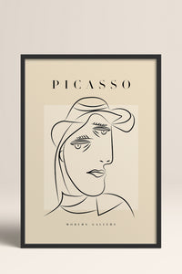 HOMEPACK Ahşap Çerçeveli Tablo Çerçeveli Poster Sanatsal Modern Duvar Dekoru PICASSO-40