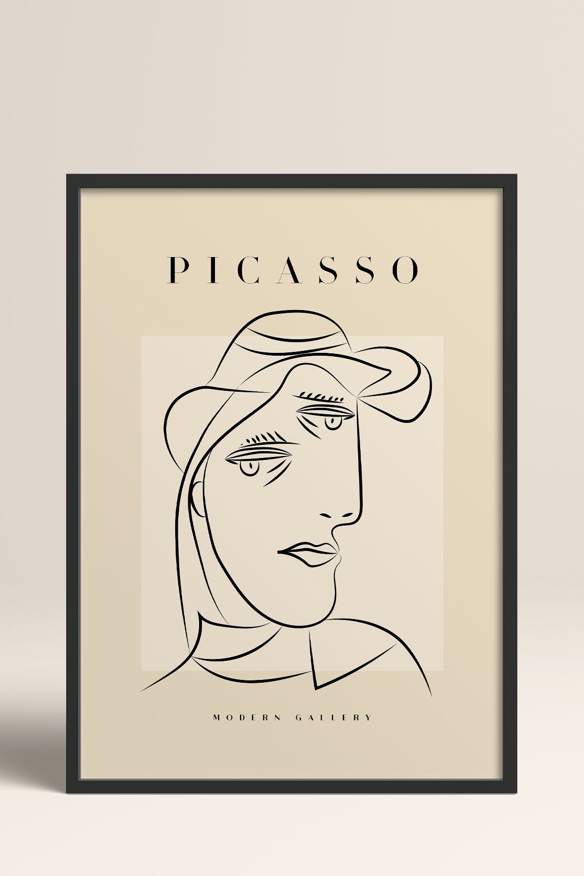 HOMEPACK Ahşap Çerçeveli Tablo Çerçeveli Poster Sanatsal Modern Duvar Dekoru PICASSO-40