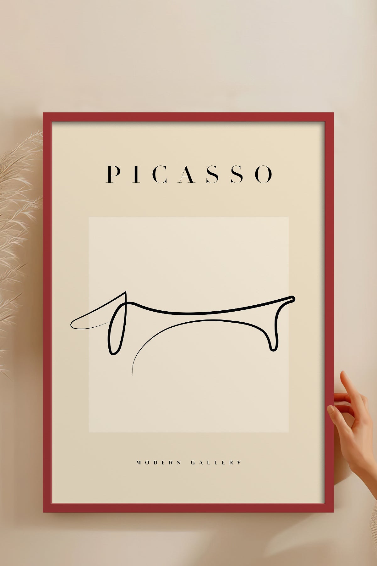 HOMEPACK Ahşap Çerçeveli Tablo Çerçeveli Poster Sanatsal Modern Duvar Dekoru PICASSO-41