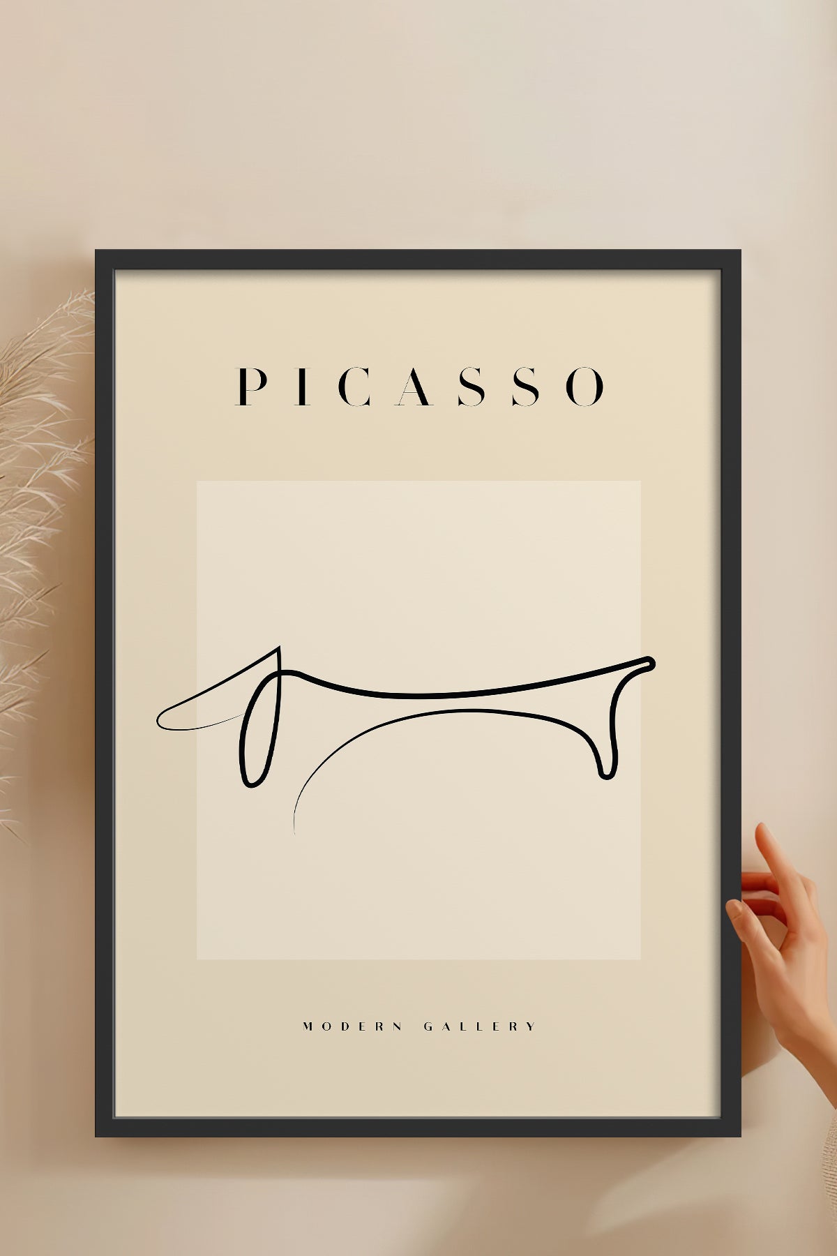 HOMEPACK Ahşap Çerçeveli Tablo Çerçeveli Poster Sanatsal Modern Duvar Dekoru PICASSO-41