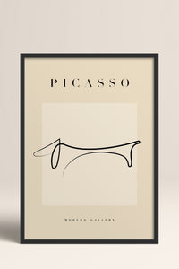HOMEPACK Ahşap Çerçeveli Tablo Çerçeveli Poster Sanatsal Modern Duvar Dekoru PICASSO-41