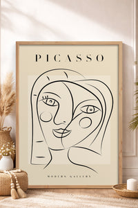 HOMEPACK Ahşap Çerçeveli Tablo Çerçeveli Poster Sanatsal Modern Duvar Dekoru PICASSO-42