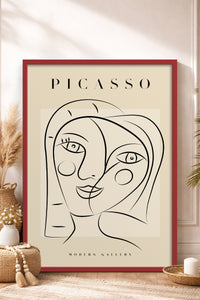 HOMEPACK Ahşap Çerçeveli Tablo Çerçeveli Poster Sanatsal Modern Duvar Dekoru PICASSO-42