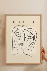 HOMEPACK Ahşap Çerçeveli Tablo Çerçeveli Poster Sanatsal Modern Duvar Dekoru PICASSO-42