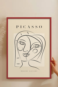 HOMEPACK Ahşap Çerçeveli Tablo Çerçeveli Poster Sanatsal Modern Duvar Dekoru PICASSO-42