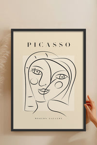 HOMEPACK Ahşap Çerçeveli Tablo Çerçeveli Poster Sanatsal Modern Duvar Dekoru PICASSO-42