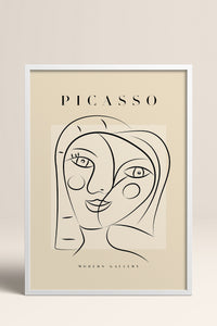 HOMEPACK Ahşap Çerçeveli Tablo Çerçeveli Poster Sanatsal Modern Duvar Dekoru PICASSO-42