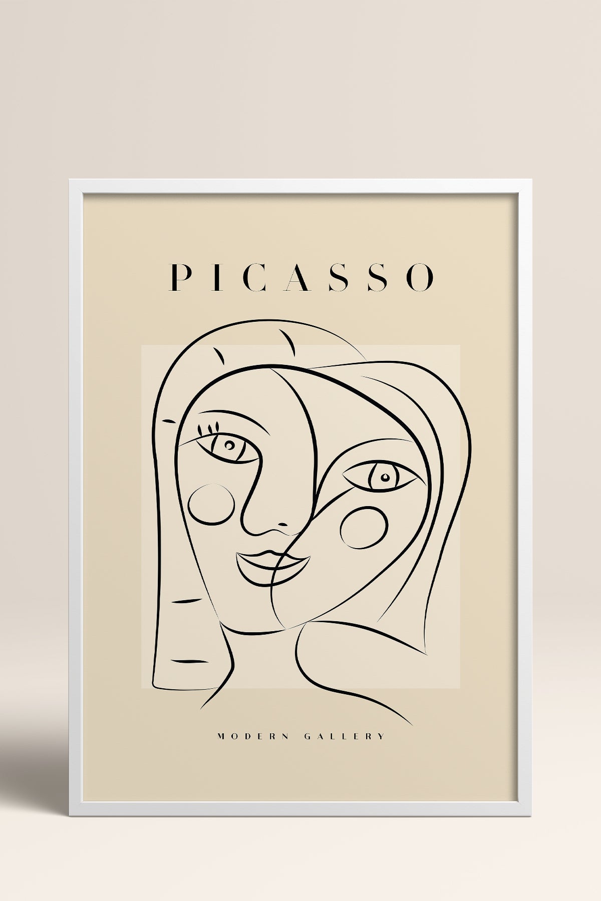 HOMEPACK Ahşap Çerçeveli Tablo Çerçeveli Poster Sanatsal Modern Duvar Dekoru PICASSO-42