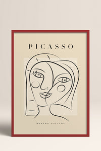 HOMEPACK Ahşap Çerçeveli Tablo Çerçeveli Poster Sanatsal Modern Duvar Dekoru PICASSO-42