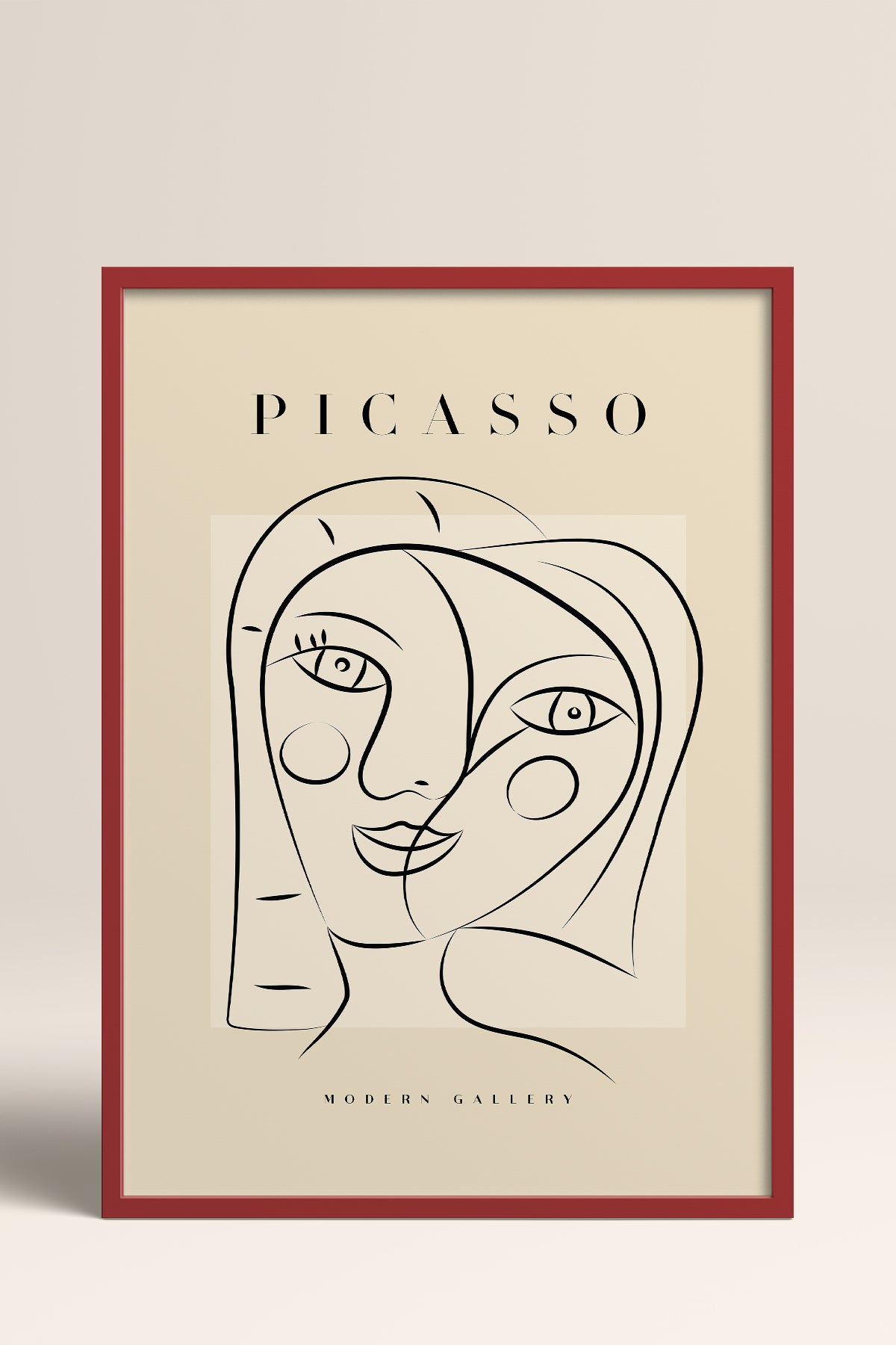 HOMEPACK Ahşap Çerçeveli Tablo Çerçeveli Poster Sanatsal Modern Duvar Dekoru PICASSO-42