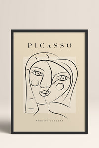 HOMEPACK Ahşap Çerçeveli Tablo Çerçeveli Poster Sanatsal Modern Duvar Dekoru PICASSO-42