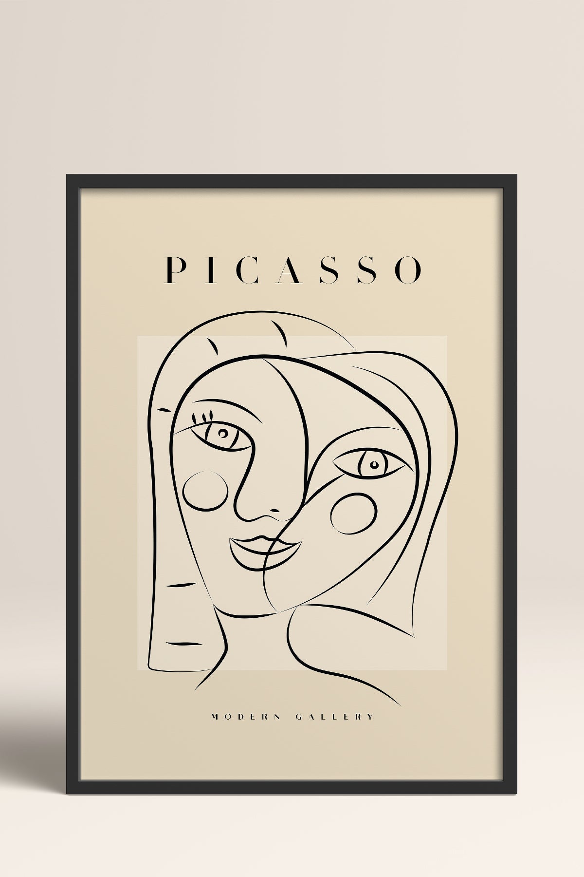 HOMEPACK Ahşap Çerçeveli Tablo Çerçeveli Poster Sanatsal Modern Duvar Dekoru PICASSO-42