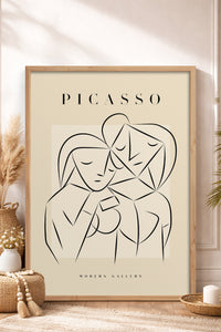 HOMEPACK Ahşap Çerçeveli Tablo Çerçeveli Poster Sanatsal Modern Duvar Dekoru PICASSO-43