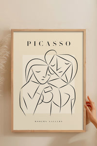 HOMEPACK Ahşap Çerçeveli Tablo Çerçeveli Poster Sanatsal Modern Duvar Dekoru PICASSO-43