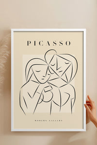 HOMEPACK Ahşap Çerçeveli Tablo Çerçeveli Poster Sanatsal Modern Duvar Dekoru PICASSO-43