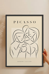 HOMEPACK Ahşap Çerçeveli Tablo Çerçeveli Poster Sanatsal Modern Duvar Dekoru PICASSO-43