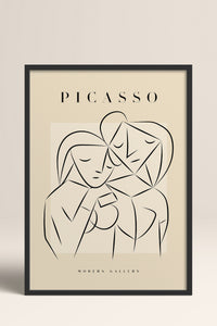HOMEPACK Ahşap Çerçeveli Tablo Çerçeveli Poster Sanatsal Modern Duvar Dekoru PICASSO-43