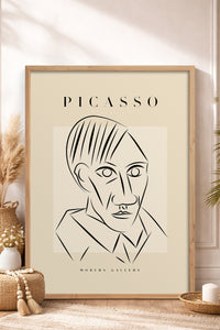 HOMEPACK Ahşap Çerçeveli Tablo Çerçeveli Poster Sanatsal Modern Duvar Dekoru PICASSO-45