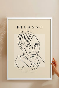 HOMEPACK Ahşap Çerçeveli Tablo Çerçeveli Poster Sanatsal Modern Duvar Dekoru PICASSO-45