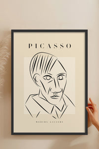HOMEPACK Ahşap Çerçeveli Tablo Çerçeveli Poster Sanatsal Modern Duvar Dekoru PICASSO-45