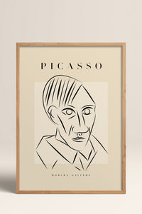 HOMEPACK Ahşap Çerçeveli Tablo Çerçeveli Poster Sanatsal Modern Duvar Dekoru PICASSO-45