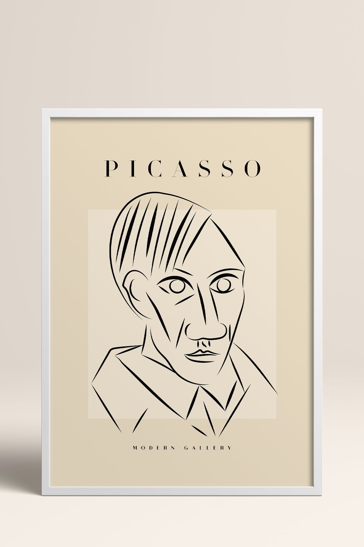 HOMEPACK Ahşap Çerçeveli Tablo Çerçeveli Poster Sanatsal Modern Duvar Dekoru PICASSO-45