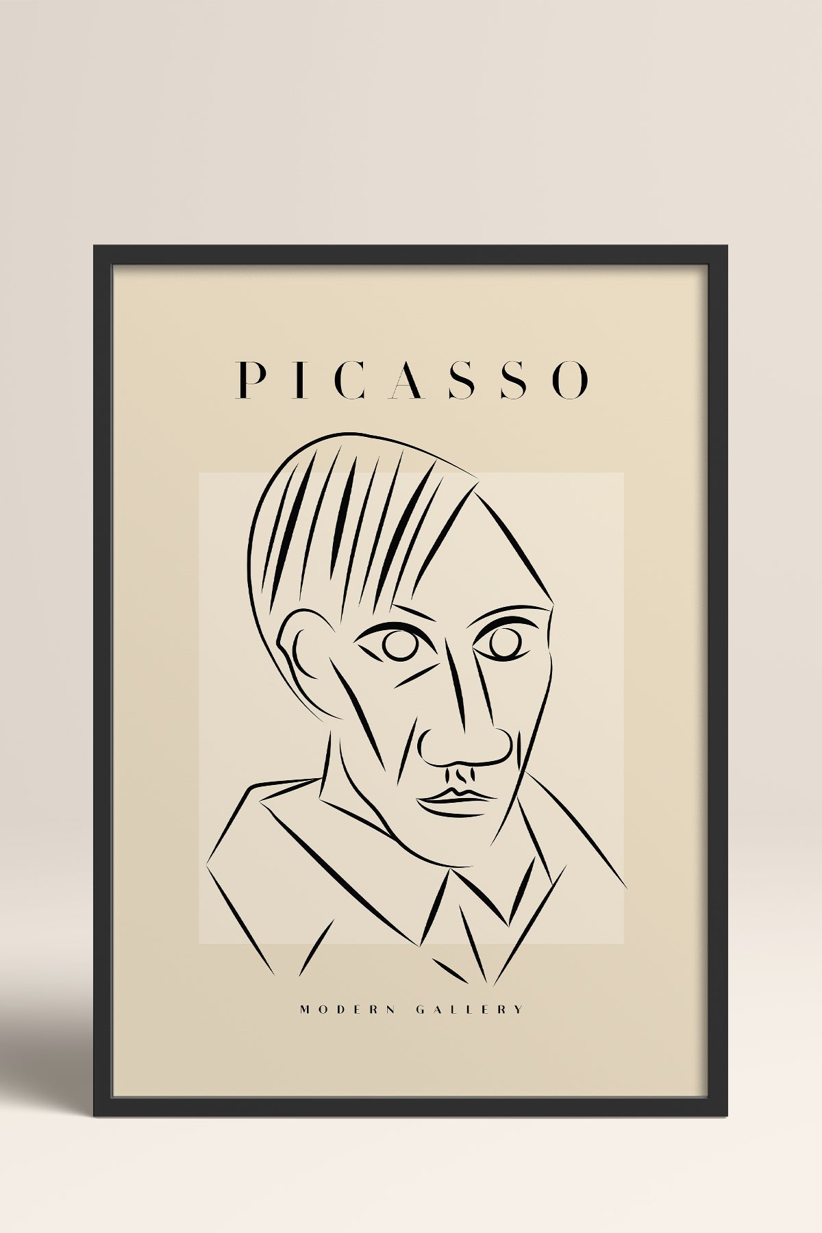 HOMEPACK Ahşap Çerçeveli Tablo Çerçeveli Poster Sanatsal Modern Duvar Dekoru PICASSO-45