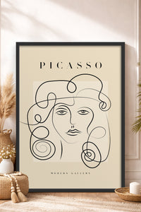 HOMEPACK Ahşap Çerçeveli Tablo Çerçeveli Poster Sanatsal Modern Duvar Dekoru PICASSO-47