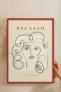HOMEPACK Ahşap Çerçeveli Tablo Çerçeveli Poster Sanatsal Modern Duvar Dekoru PICASSO-47