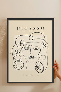 HOMEPACK Ahşap Çerçeveli Tablo Çerçeveli Poster Sanatsal Modern Duvar Dekoru PICASSO-47