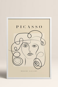HOMEPACK Ahşap Çerçeveli Tablo Çerçeveli Poster Sanatsal Modern Duvar Dekoru PICASSO-47
