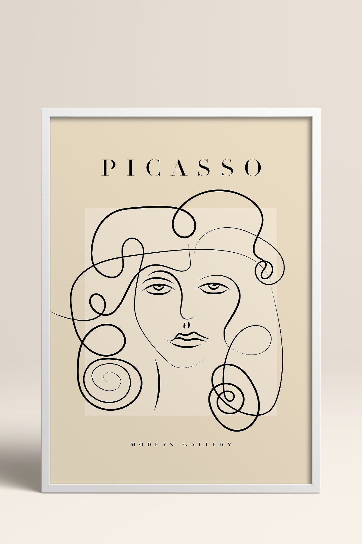HOMEPACK Ahşap Çerçeveli Tablo Çerçeveli Poster Sanatsal Modern Duvar Dekoru PICASSO-47