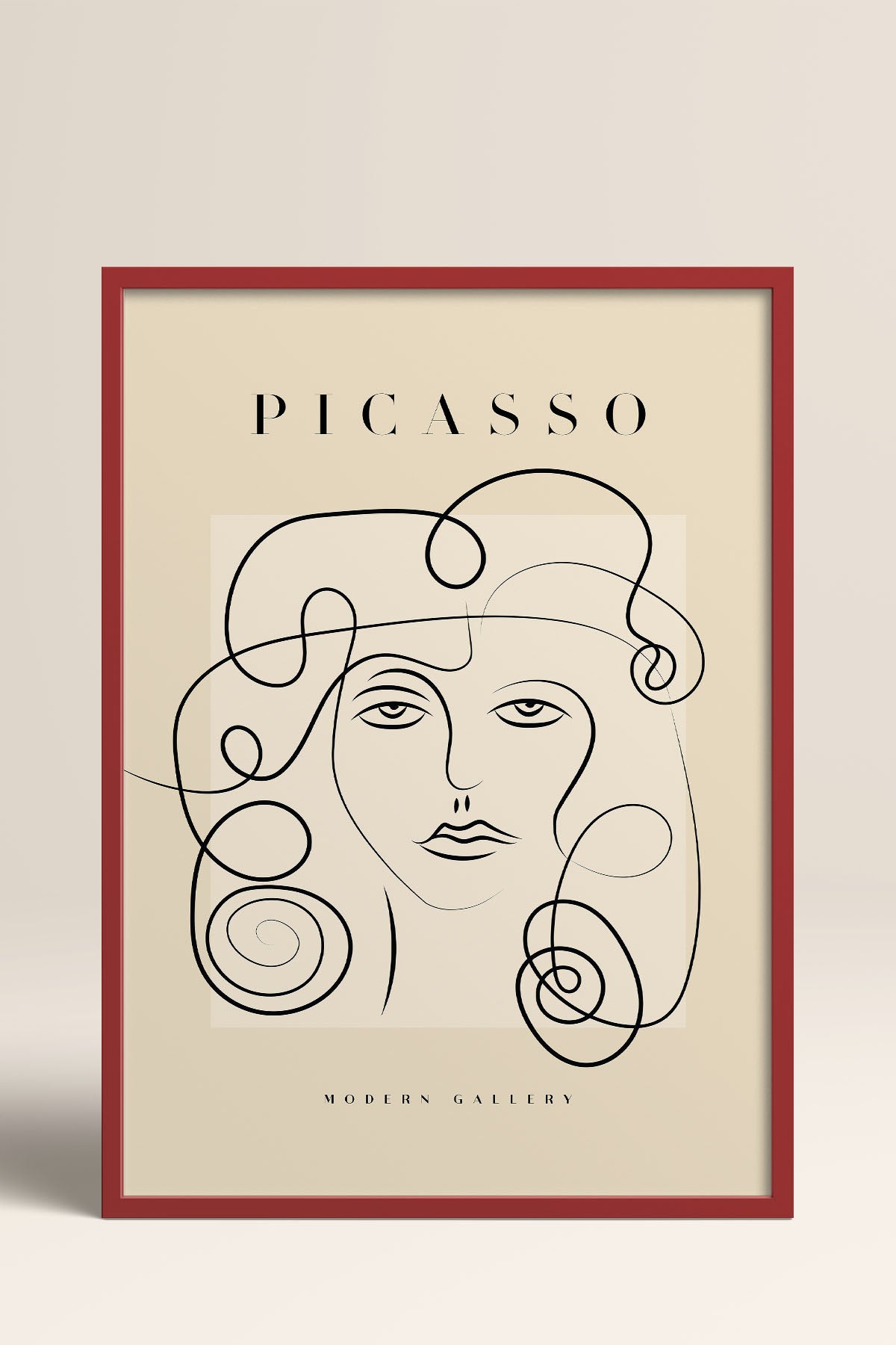HOMEPACK Ahşap Çerçeveli Tablo Çerçeveli Poster Sanatsal Modern Duvar Dekoru PICASSO-47