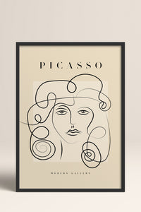 HOMEPACK Ahşap Çerçeveli Tablo Çerçeveli Poster Sanatsal Modern Duvar Dekoru PICASSO-47