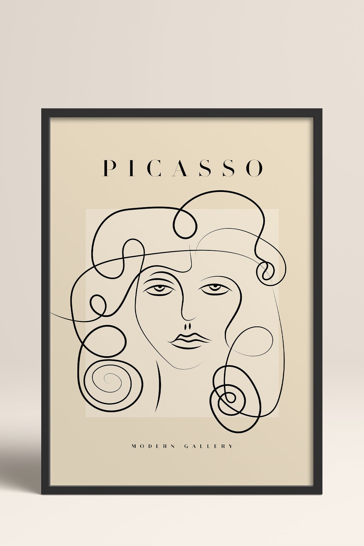HOMEPACK Ahşap Çerçeveli Tablo Çerçeveli Poster Sanatsal Modern Duvar Dekoru PICASSO-47