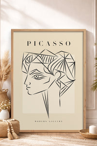 HOMEPACK Ahşap Çerçeveli Tablo Çerçeveli Poster Sanatsal Modern Duvar Dekoru PICASSO-50