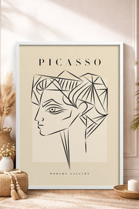 HOMEPACK Ahşap Çerçeveli Tablo Çerçeveli Poster Sanatsal Modern Duvar Dekoru PICASSO-50
