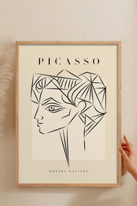 HOMEPACK Ahşap Çerçeveli Tablo Çerçeveli Poster Sanatsal Modern Duvar Dekoru PICASSO-50
