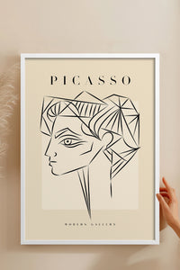HOMEPACK Ahşap Çerçeveli Tablo Çerçeveli Poster Sanatsal Modern Duvar Dekoru PICASSO-50