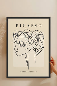 HOMEPACK Ahşap Çerçeveli Tablo Çerçeveli Poster Sanatsal Modern Duvar Dekoru PICASSO-50