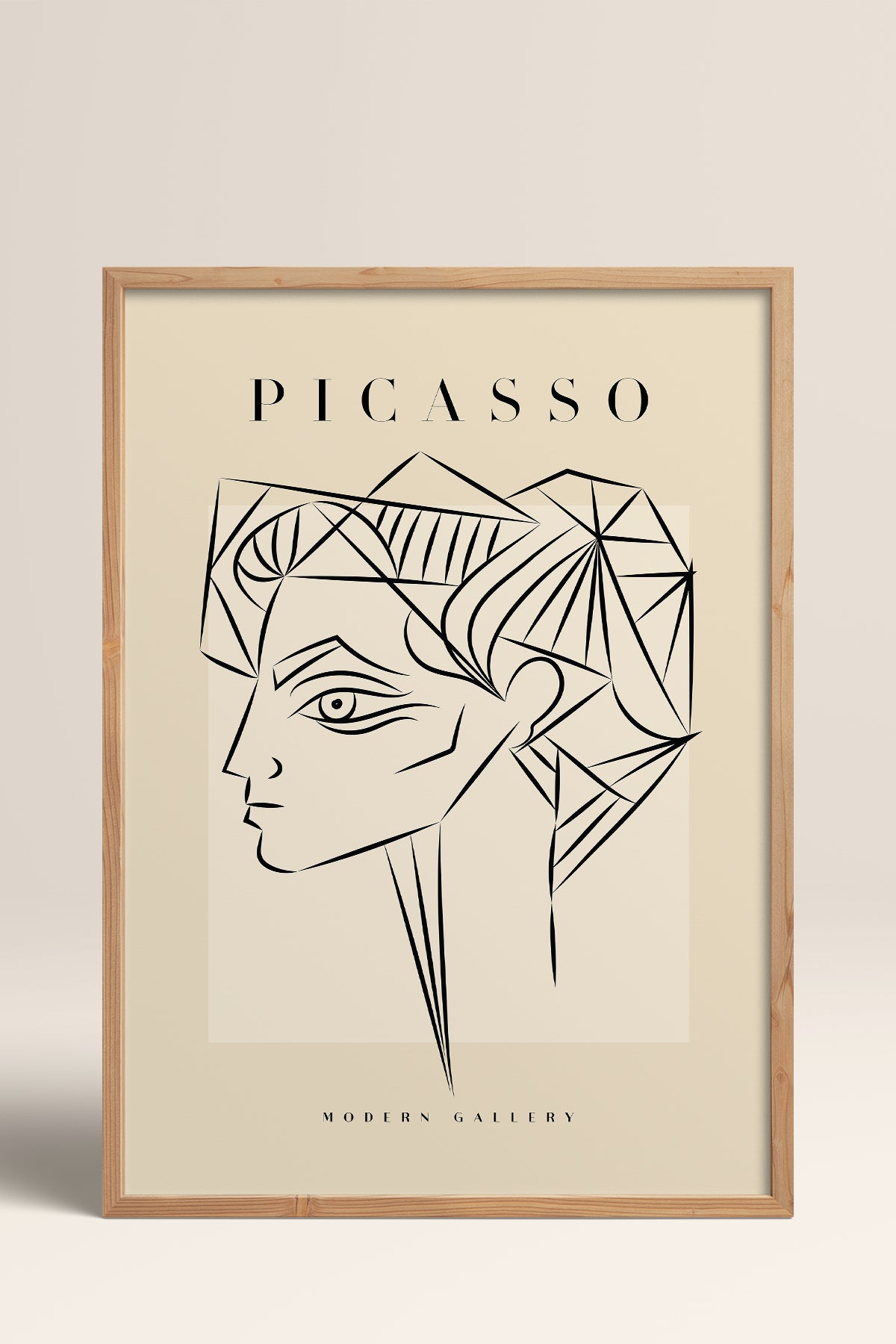 HOMEPACK Ahşap Çerçeveli Tablo Çerçeveli Poster Sanatsal Modern Duvar Dekoru PICASSO-50