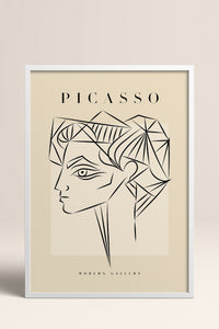 HOMEPACK Ahşap Çerçeveli Tablo Çerçeveli Poster Sanatsal Modern Duvar Dekoru PICASSO-50
