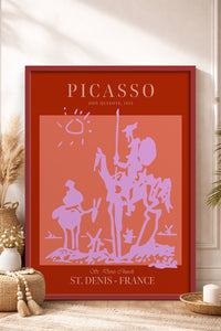 HOMEPACK Ahşap Çerçeveli Tablo Çerçeveli Poster Sanatsal Modern Duvar Dekoru PICASSO-51