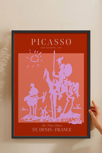 HOMEPACK Ahşap Çerçeveli Tablo Çerçeveli Poster Sanatsal Modern Duvar Dekoru PICASSO-51