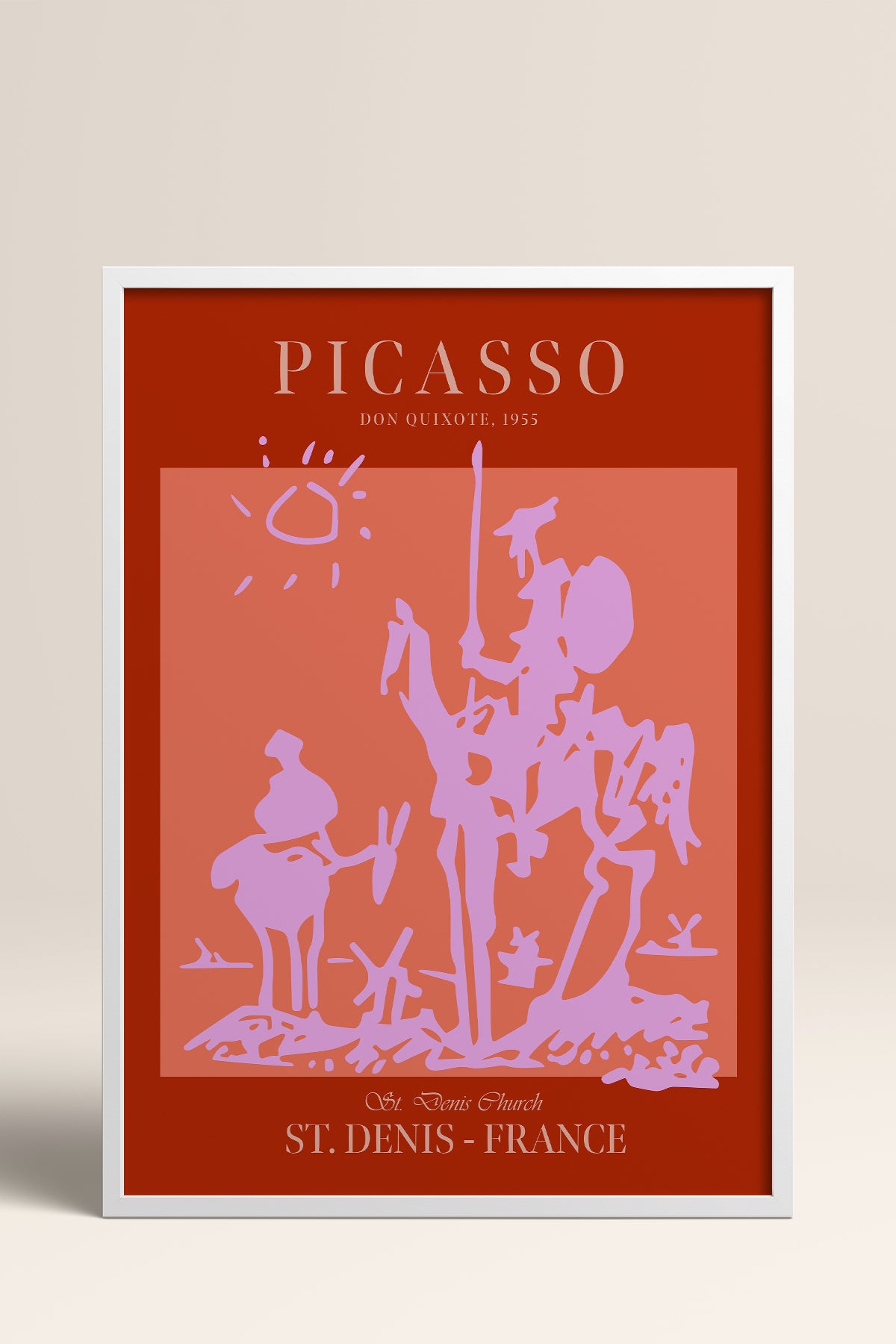 HOMEPACK Ahşap Çerçeveli Tablo Çerçeveli Poster Sanatsal Modern Duvar Dekoru PICASSO-51