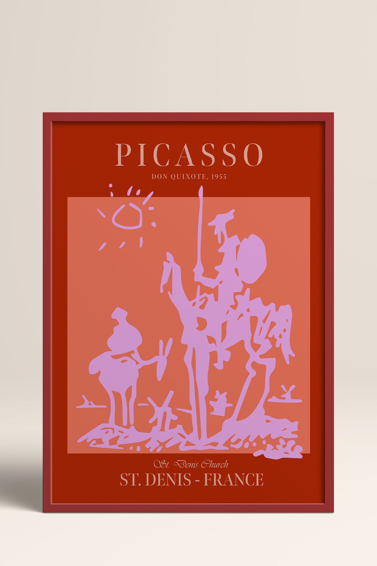 HOMEPACK Ahşap Çerçeveli Tablo Çerçeveli Poster Sanatsal Modern Duvar Dekoru PICASSO-51