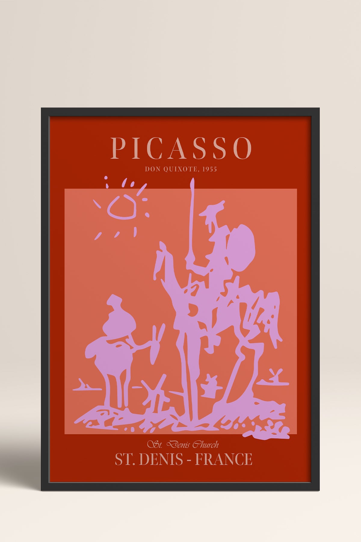 HOMEPACK Ahşap Çerçeveli Tablo Çerçeveli Poster Sanatsal Modern Duvar Dekoru PICASSO-51