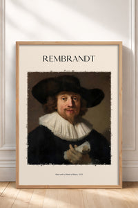 HOMEPACK Ahşap Çerçeveli Tablo Çerçeveli Poster Sanatsal Modern Duvar Dekoru REMBRANDT-01